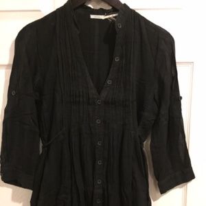 Kimchi Blue Black 3/4 Sleeve Blouse Sz M